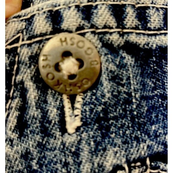 Vintage Oshkosh B'Gosh Girls 6X Bib Med Wash Denim Jean Blue Bib Overall Dress - Picture 4 of 11